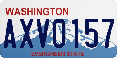 WA license plate AXV0157