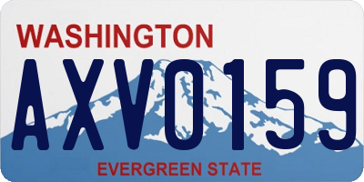 WA license plate AXV0159