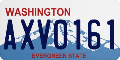 WA license plate AXV0161