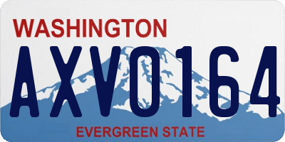 WA license plate AXV0164