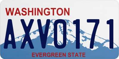 WA license plate AXV0171