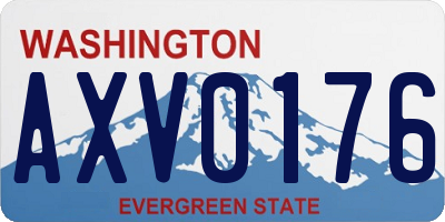 WA license plate AXV0176