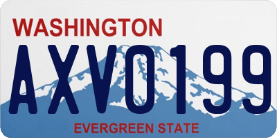 WA license plate AXV0199