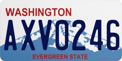 WA license plate AXV0246