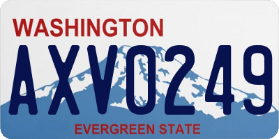 WA license plate AXV0249