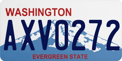 WA license plate AXV0272