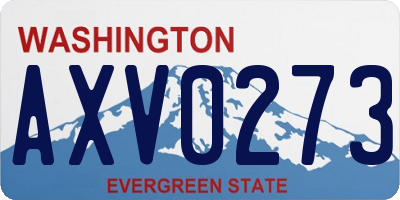 WA license plate AXV0273