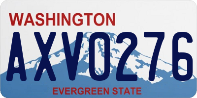 WA license plate AXV0276