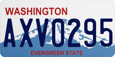 WA license plate AXV0295