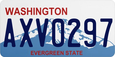 WA license plate AXV0297
