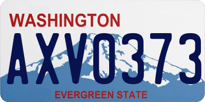 WA license plate AXV0373