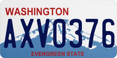 WA license plate AXV0376