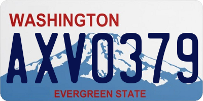 WA license plate AXV0379