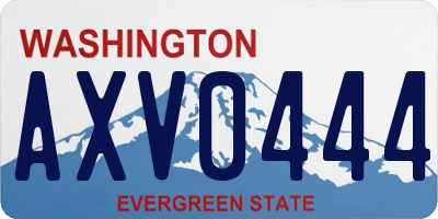 WA license plate AXV0444