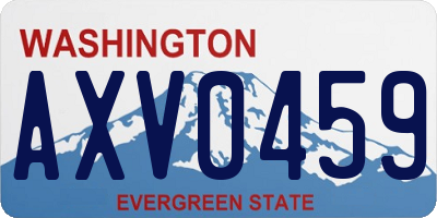 WA license plate AXV0459