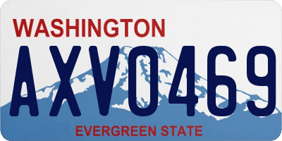 WA license plate AXV0469