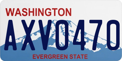 WA license plate AXV0470