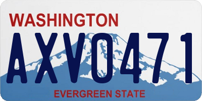 WA license plate AXV0471