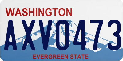 WA license plate AXV0473