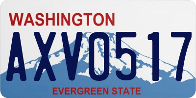 WA license plate AXV0517