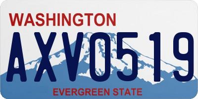 WA license plate AXV0519