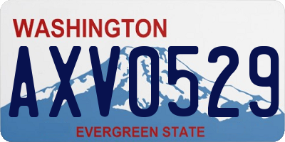 WA license plate AXV0529