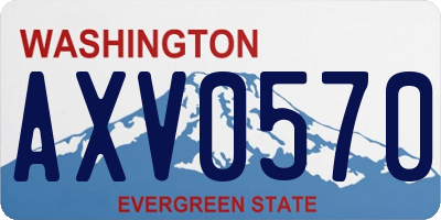 WA license plate AXV0570