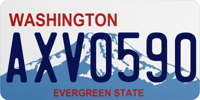 WA license plate AXV0590
