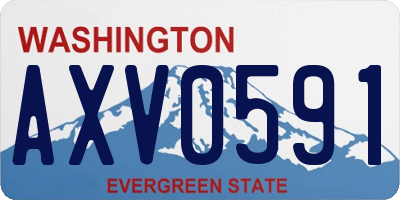 WA license plate AXV0591