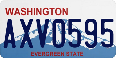 WA license plate AXV0595