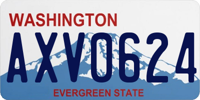 WA license plate AXV0624