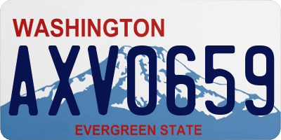 WA license plate AXV0659