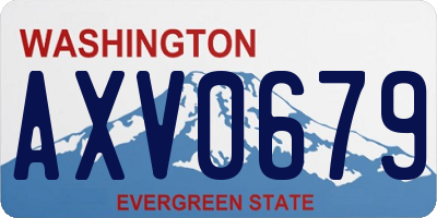 WA license plate AXV0679