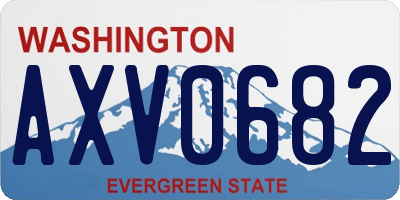 WA license plate AXV0682