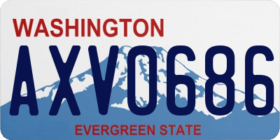 WA license plate AXV0686