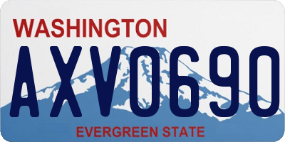 WA license plate AXV0690