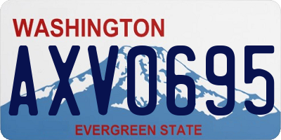 WA license plate AXV0695