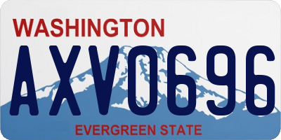 WA license plate AXV0696