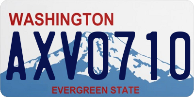 WA license plate AXV0710