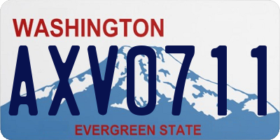 WA license plate AXV0711