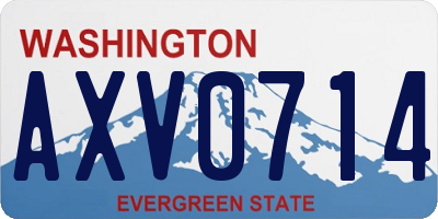 WA license plate AXV0714