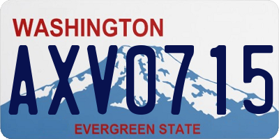 WA license plate AXV0715
