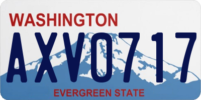 WA license plate AXV0717