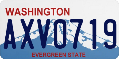 WA license plate AXV0719