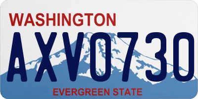 WA license plate AXV0730