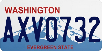 WA license plate AXV0732