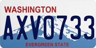 WA license plate AXV0733