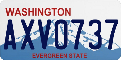 WA license plate AXV0737