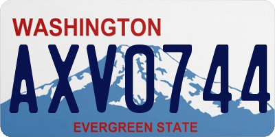 WA license plate AXV0744