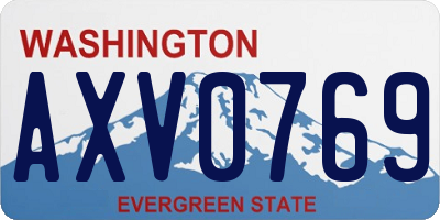 WA license plate AXV0769